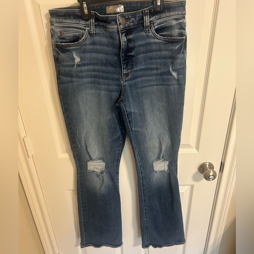 Kut from the Kloth Blue Distressed Straight Leg Jeans